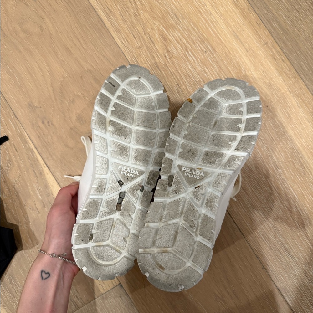Authentic Prada White Sneakers - image 4